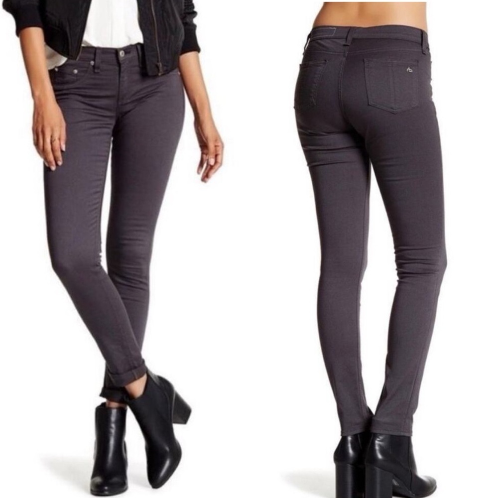 NWT‎ rag & bone Jean Skinny Charcoal Jeans Sz 28